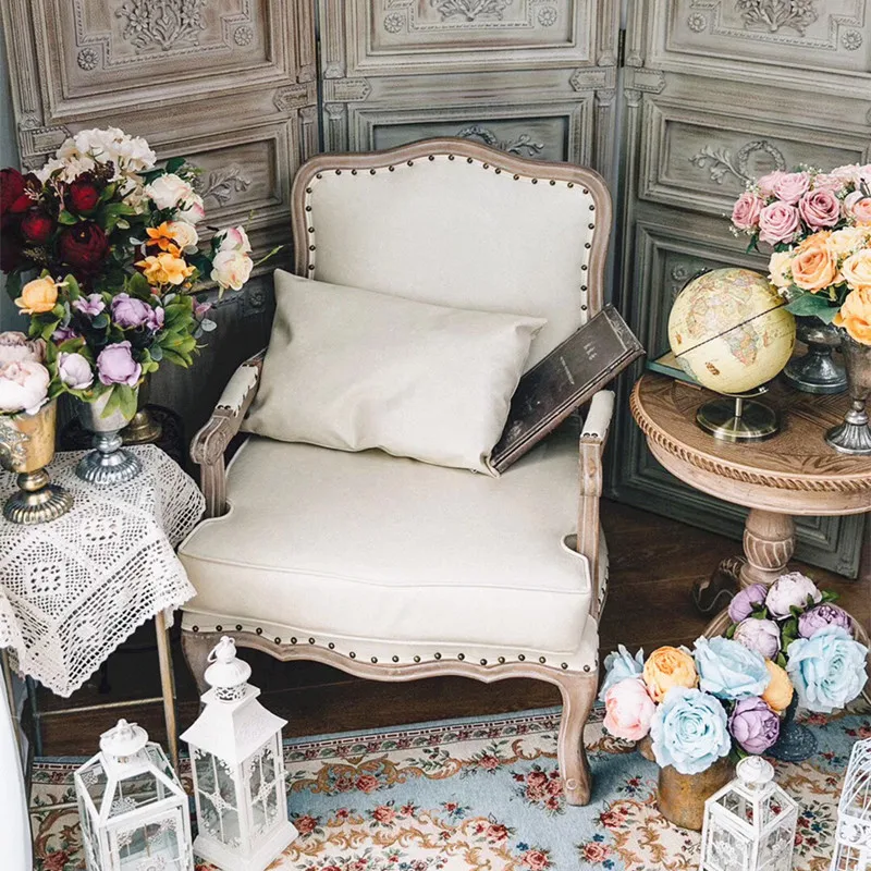 Retro solid wood single sofa American French sofa chair living room tiger chair study chair homestay leisure sofa
Retro solid wood single sofa American French sofa chair living room tiger chair study chair homestay leisure sofa