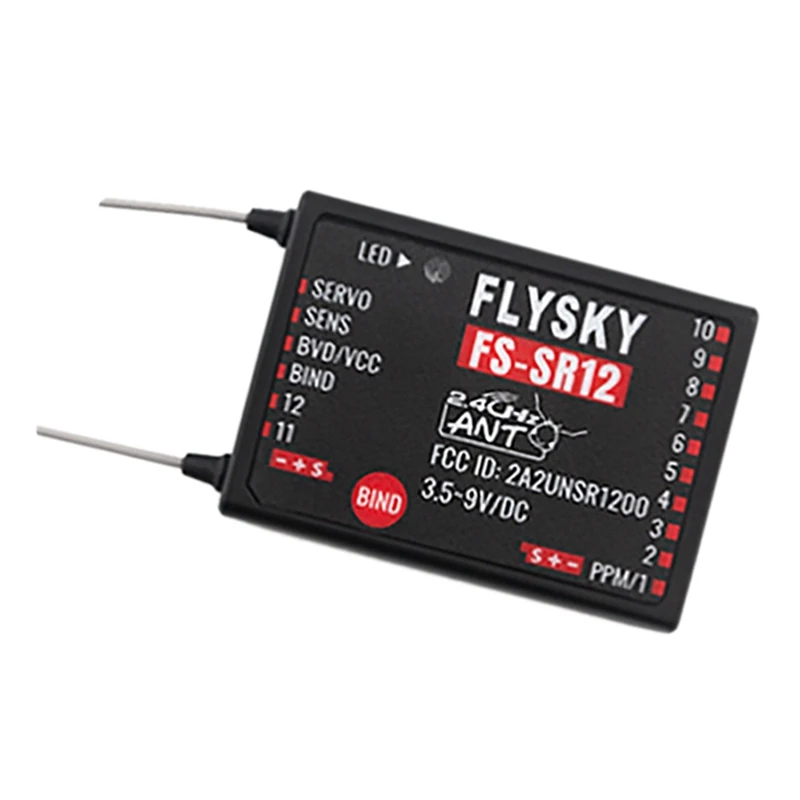 Приемник FLYSKY FS-SR12 12CH 2,4G ШИМ-приемник поддерживает ANT-протокол с двойной антенной для модели корабля дрона с фиксированным крылом
Приемник FLYSKY FS-SR12 12CH 2,4G ШИМ-приемник поддерживает ANT-протокол с двойной антенной для модели корабля дрона с фиксированным крылом