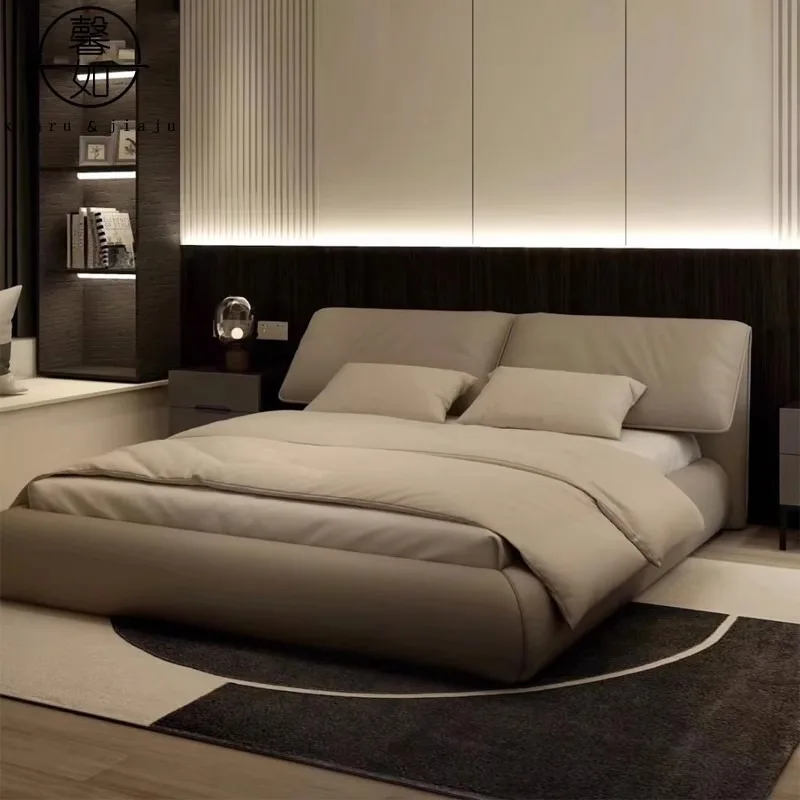 Italian minimalist leather bed light luxury modern minimalist double master bedroom wedding bed
Italian minimalist leather bed light luxury modern minimalist double master bedroom wedding bed