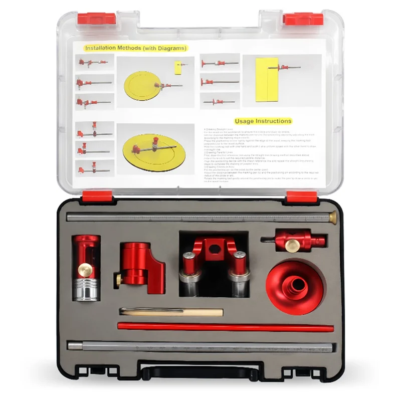 AT43-Dual-Purpose Scriber Wheel Marking Gauge Center Finder Ruler Woodworking Precision Linear Arc Compass
AT43-Dual-Purpose Scriber Wheel Marking Gauge Center Finder Ruler Woodworking Precision Linear Arc Compass