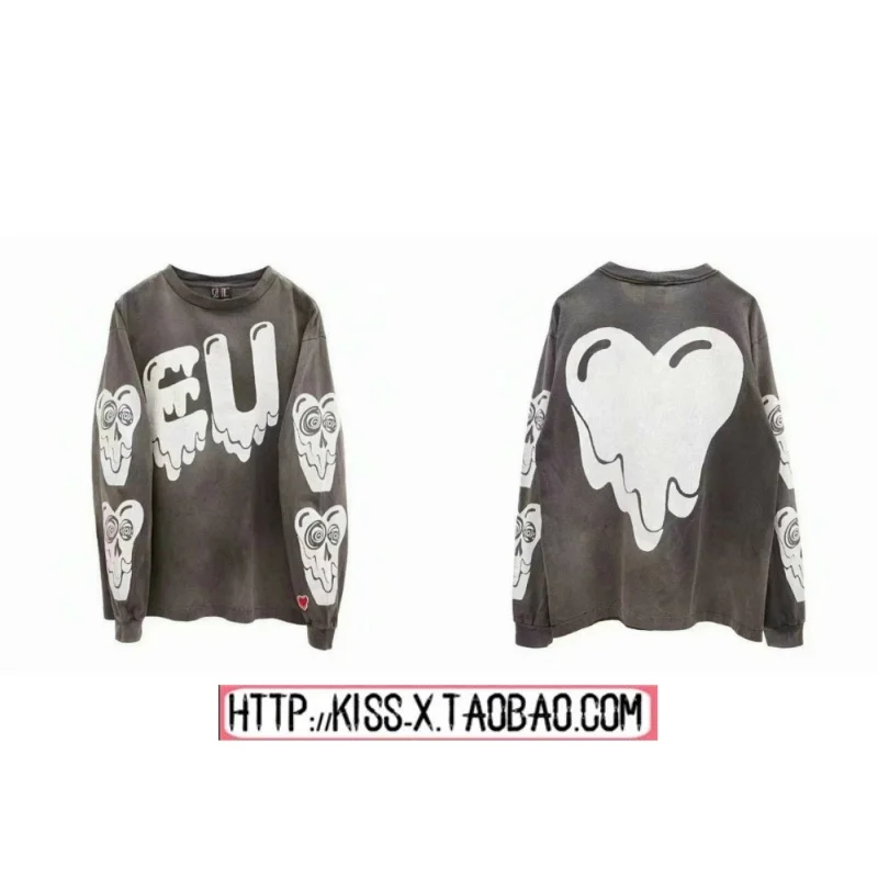 Washed out Vintage Long Sleeve T-Shirt Collaborative EU Love Heart Design Men's Casual Cotton round Neck Tee Spring 2026
Washed out Vintage Long Sleeve T-Shirt Collaborative EU Love Heart Design Men's Casual Cotton round Neck Tee Spring 2026