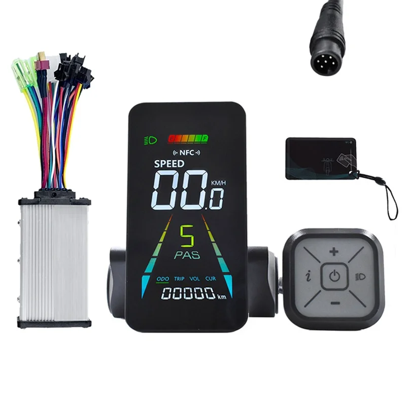 A51Q-E-Bike NFC LCD Display Color Animated Meter 24V/36V/48V/60V UART Speedometer+ 36V 350W Controller For Electric Scooter
A51Q-E-Bike NFC LCD Display Color Animated Meter 24V/36V/48V/60V UART Speedometer+ 36V 350W Controller For Electric Scooter