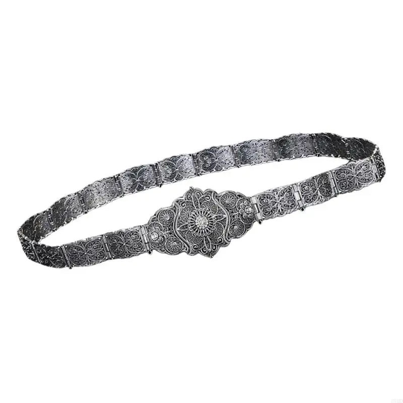 652F Vintage Metal Waist Chain Adjustable Antique Waist Belt Flower Pattern Waistband for Vintage Styles Enthusiasts
652F Vintage Metal Waist Chain Adjustable Antique Waist Belt Flower Pattern Waistband for Vintage Styles Enthusiasts