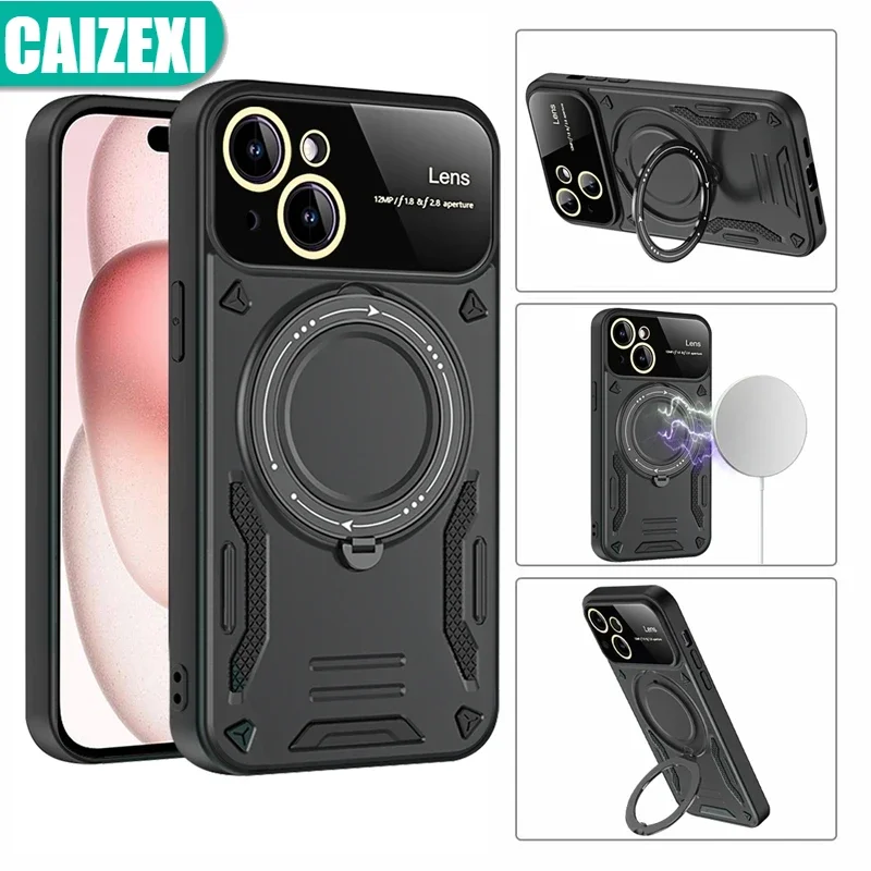 Magsafe Wireless Charge Armor Phone Case For iphone 15 14 13 12 11 Pro Max Plus Magnetic Ring Camera Lens Protection Cover
Magsafe Wireless Charge Armor Phone Case For iphone 15 14 13 12 11 Pro Max Plus Magnetic Ring Camera Lens Protection Cover