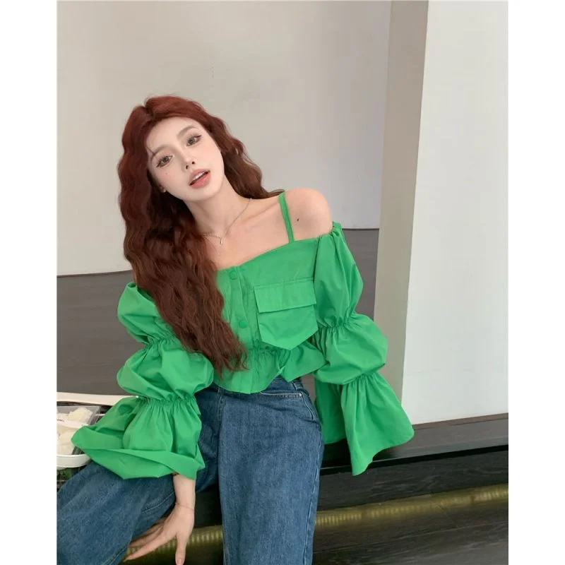 Autumn Design One-Shoulder Puff Sleeve ShirtYY167
Autumn Design One-Shoulder Puff Sleeve ShirtYY167