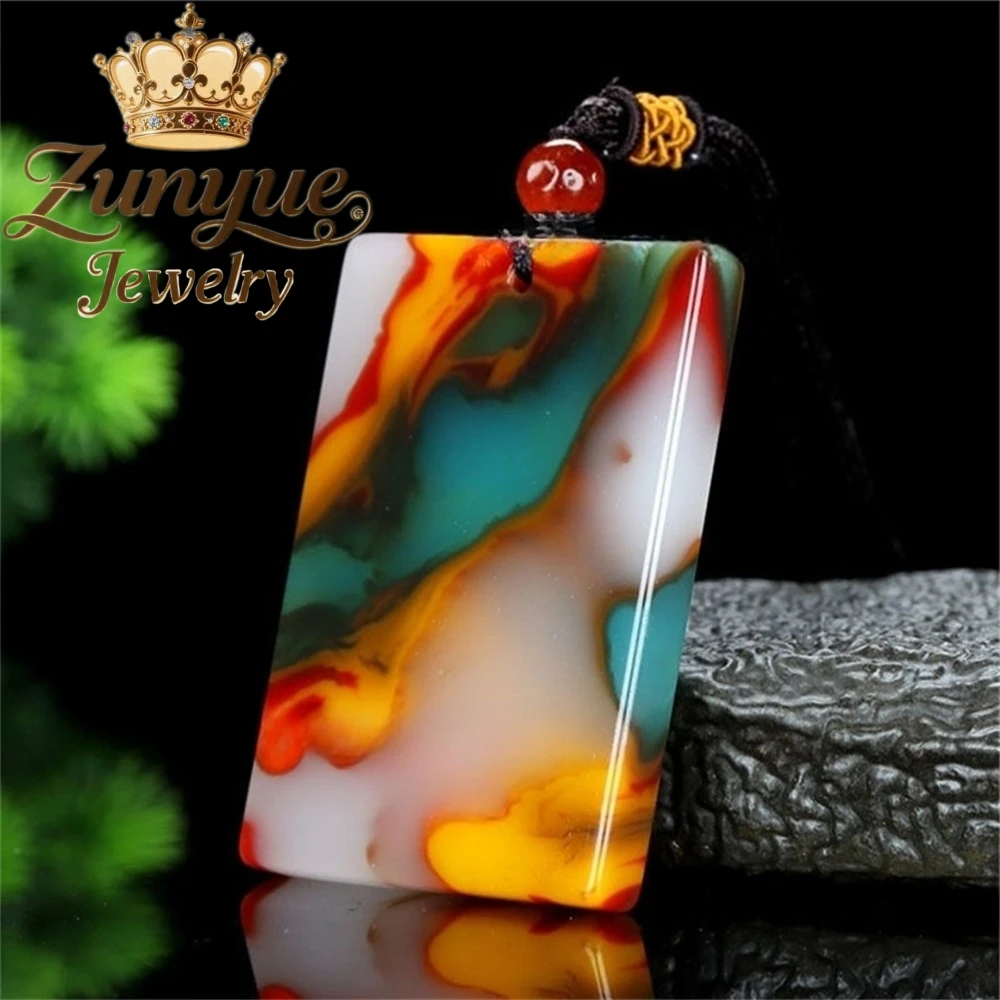 Colorful Jade Pendant For Men And Women, Colorful Jade Seven-Color Flat Pendant Necklace Fashion Jewelry Best Selling Exquisite
Colorful Jade Pendant For Men And Women, Colorful Jade Seven-Color Flat Pendant Necklace Fashion Jewelry Best Selling Exquisite