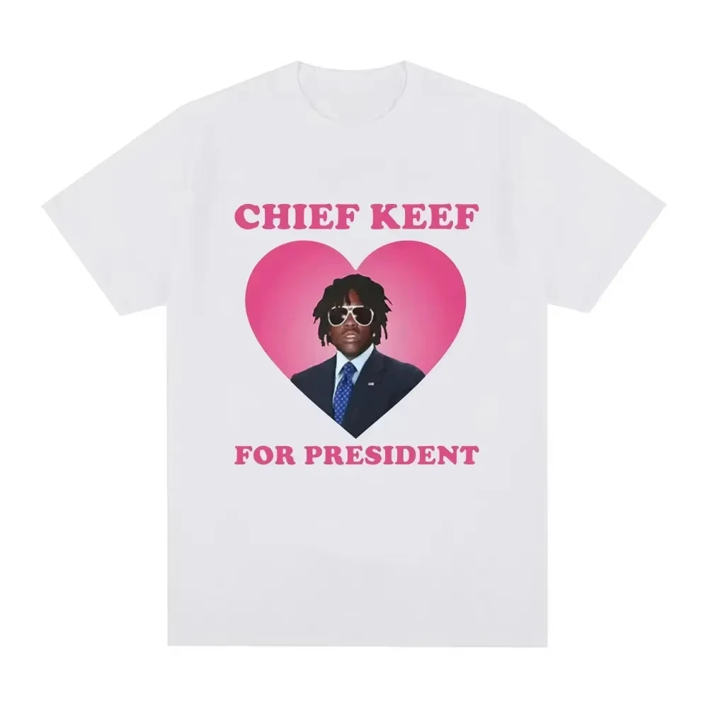 Рэперский вождь Keef for President Футболка Мужская мода Повседневная с коротким рукавом Винтаж Готический хип-хоп Уличный стиль Негабаритный свободный топ
Рэперский вождь Keef for President Футболка Мужская мода Повседневная с коротким рукавом Винтаж Готический хип-хоп Уличный стиль Негабаритный свободный топ