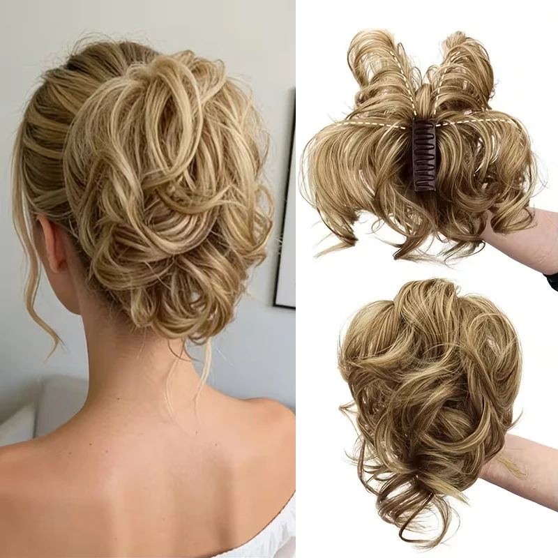 8Inch Synthetic Short Curly Elegant Messy Bun Hair Extension Claw Clip Ponytail Mixed Color Adjustable Hairpiece for Women
8Inch Synthetic Short Curly Elegant Messy Bun Hair Extension Claw Clip Ponytail Mixed Color Adjustable Hairpiece for Women