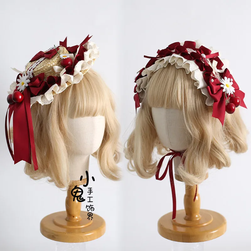 Классическая повязка для волос в стиле Лолита цвета вишневого леденца, с кружевным бантом и элементами соломенной шляпы, в стиле Country Kei, для женщин и девушек
Классическая повязка для волос в стиле Лолита цвета вишневого леденца, с кружевным бантом и элементами соломенной шляпы, в стиле Country Kei, для женщин и девушек