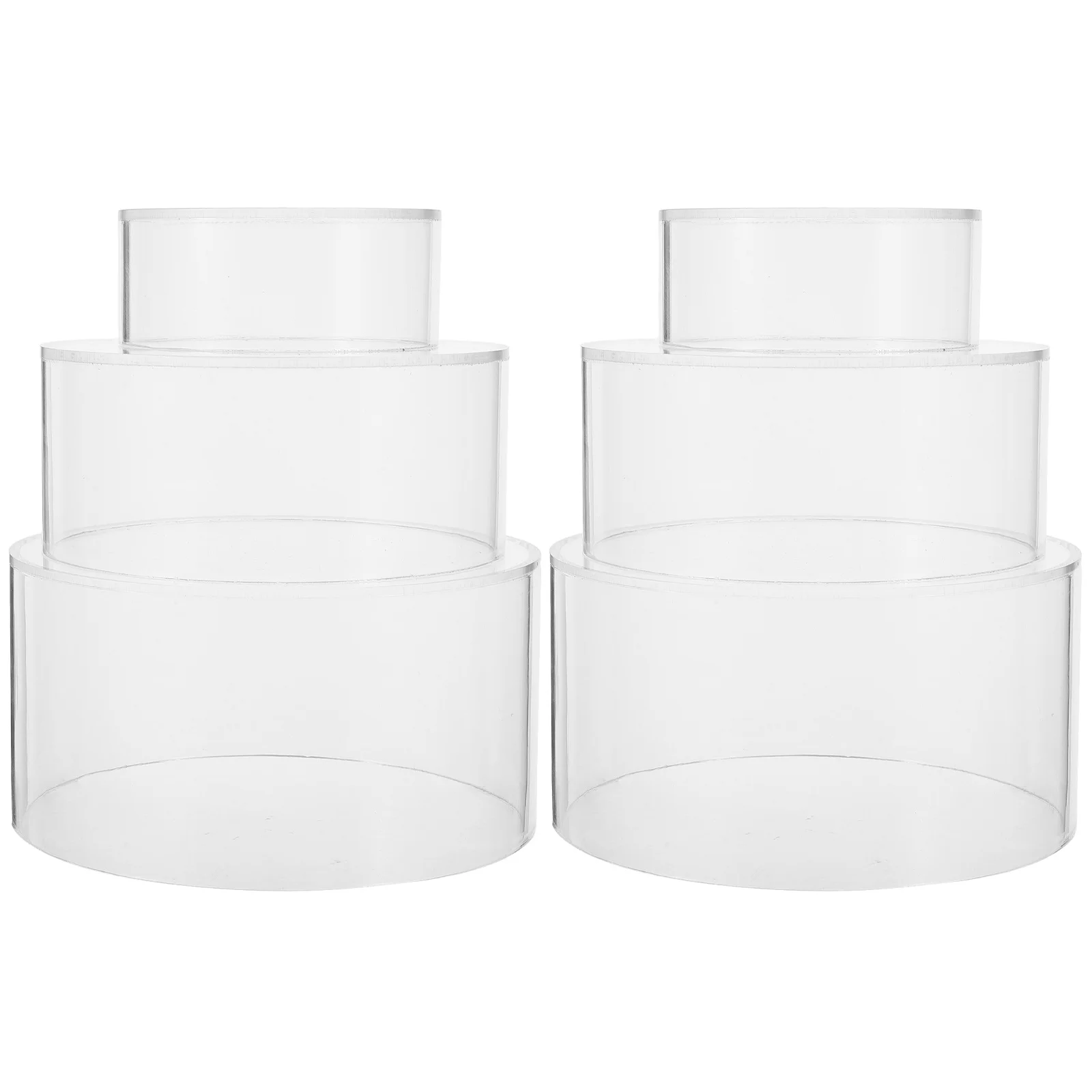 6pcs Acrylic Display Risers Clear Round Nesting Pedestal Stands For Jewelry Food Dessert Cake Tabletop Decor Buffet Party
6pcs Acrylic Display Risers Clear Round Nesting Pedestal Stands For Jewelry Food Dessert Cake Tabletop Decor Buffet Party