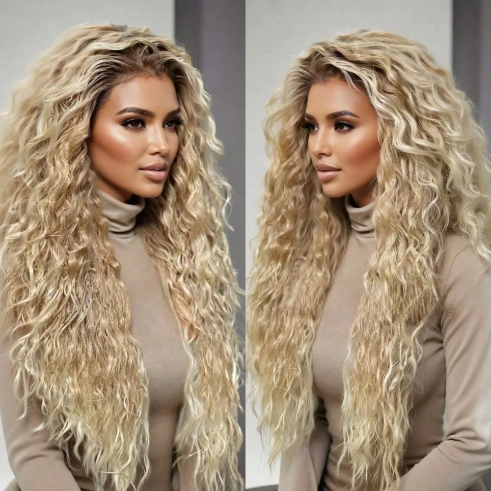 Mixed Blonde Curly Human Hair Wig Brazilian Ombre Blonde Wig Afro Kinky Curly Like Human Hair Wigs For Women Glueless Full Wig Lace Front Human Hair Wigs For Women Glueless 13x4 HD Full Lace Frontal Wigs Pre Plucked With Baby Hair Daily 180 Density
Mixed Blonde Curly Human Hair Wig Brazilian Ombre Blonde Wig Afro Kinky Curly Like Human Hair Wigs For Women Glueless Full Wig Lace Front Human Hair Wigs For Women Glueless 13x4 HD Full Lace Frontal Wigs Pre Plucked With Baby Hair Daily 180 Density