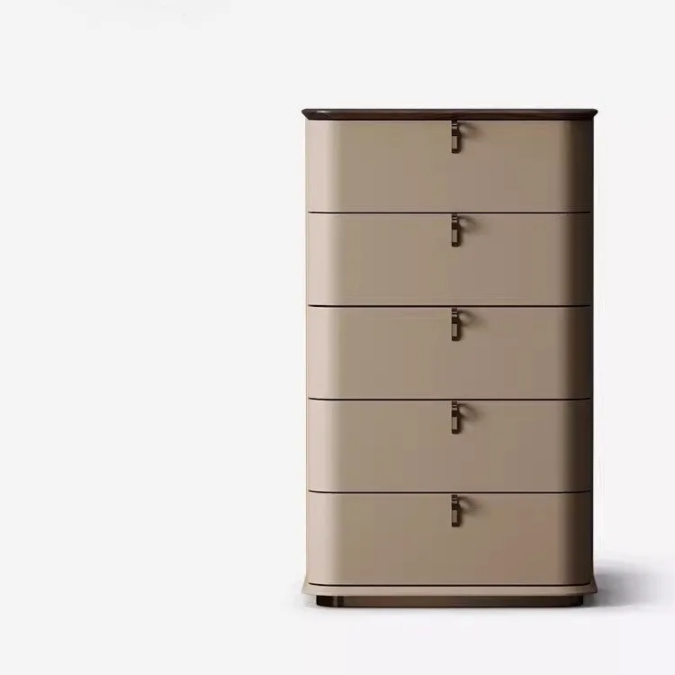 Light luxury black walnut six chest modern villa furniture drawer locker
Light luxury black walnut six chest modern villa furniture drawer locker