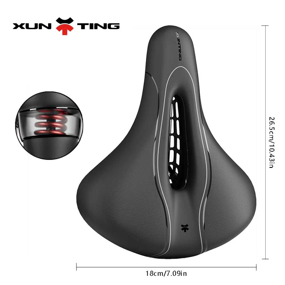 Xunting MTB Bike Bicycle Saddle Rail Hollow Breathable Thick Comfortable Bike Saddle Shock Absorbing for Mountain Road Bike
Xunting MTB Bike Bicycle Saddle Rail Hollow Breathable Thick Comfortable Bike Saddle Shock Absorbing for Mountain Road Bike
