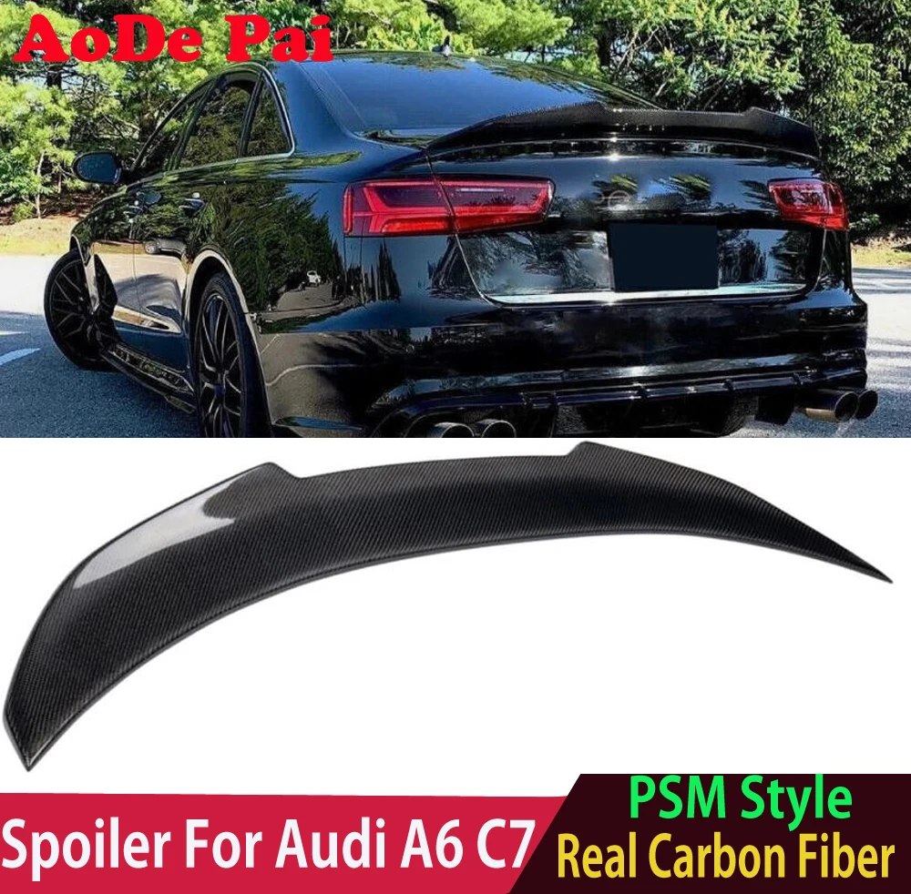 PSM Style Real Carbon Fiber Rear Boot Trunk Wing Spoiler Ducktail For Audi A6 C7 C7.5 2012-2018
PSM Style Real Carbon Fiber Rear Boot Trunk Wing Spoiler Ducktail For Audi A6 C7 C7.5 2012-2018