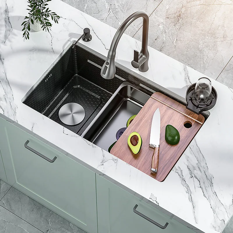 Nano large single tank 304 stainless steel sink kitchen under counter washing basin home left hand embossed dishwasher pool
Nano large single tank 304 stainless steel sink kitchen under counter washing basin home left hand embossed dishwasher pool