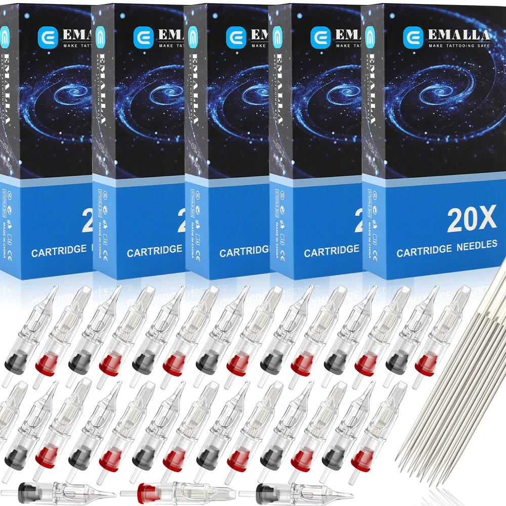 60PCS Tattoo Cartridge Needle Disposable EMALLA Cartridge Needle RL RM Tattoo Machine Needle Supply Permanent Makeup Tools
60PCS Tattoo Cartridge Needle Disposable EMALLA Cartridge Needle RL RM Tattoo Machine Needle Supply Permanent Makeup Tools