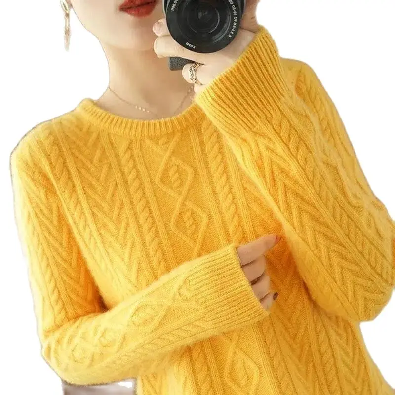 Autumn Winter New Fleece Pullover Sweater Women Loose Korean Version Crew Neck Long Sleeves Wild Thread Knitting Shirt Girl
Autumn Winter New Fleece Pullover Sweater Women Loose Korean Version Crew Neck Long Sleeves Wild Thread Knitting Shirt Girl