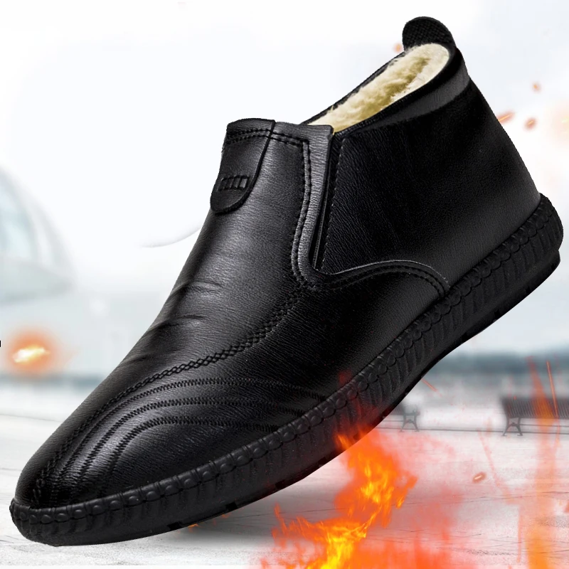 Winter Men Leather Casual Shoes Warm Slip on Mens Loafers Comfortable Lightweight Soft Man Walking Driving Shoes
Winter Men Leather Casual Shoes Warm Slip on Mens Loafers Comfortable Lightweight Soft Man Walking Driving Shoes