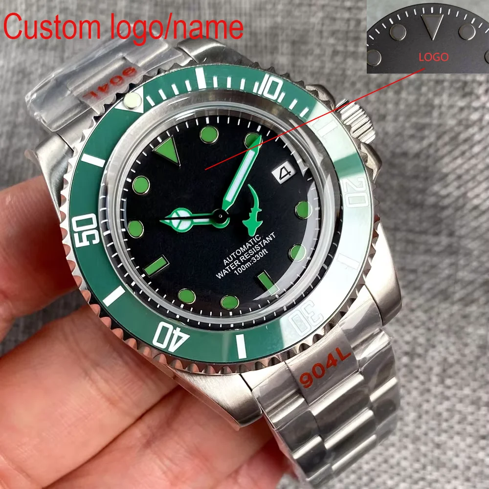 Custom 40mm Black Sterile Dial Sapphire Grass Automatic Mechanical Men Watch Japan NH35A Luminous Date Green Rotating Bezel
Custom 40mm Black Sterile Dial Sapphire Grass Automatic Mechanical Men Watch Japan NH35A Luminous Date Green Rotating Bezel