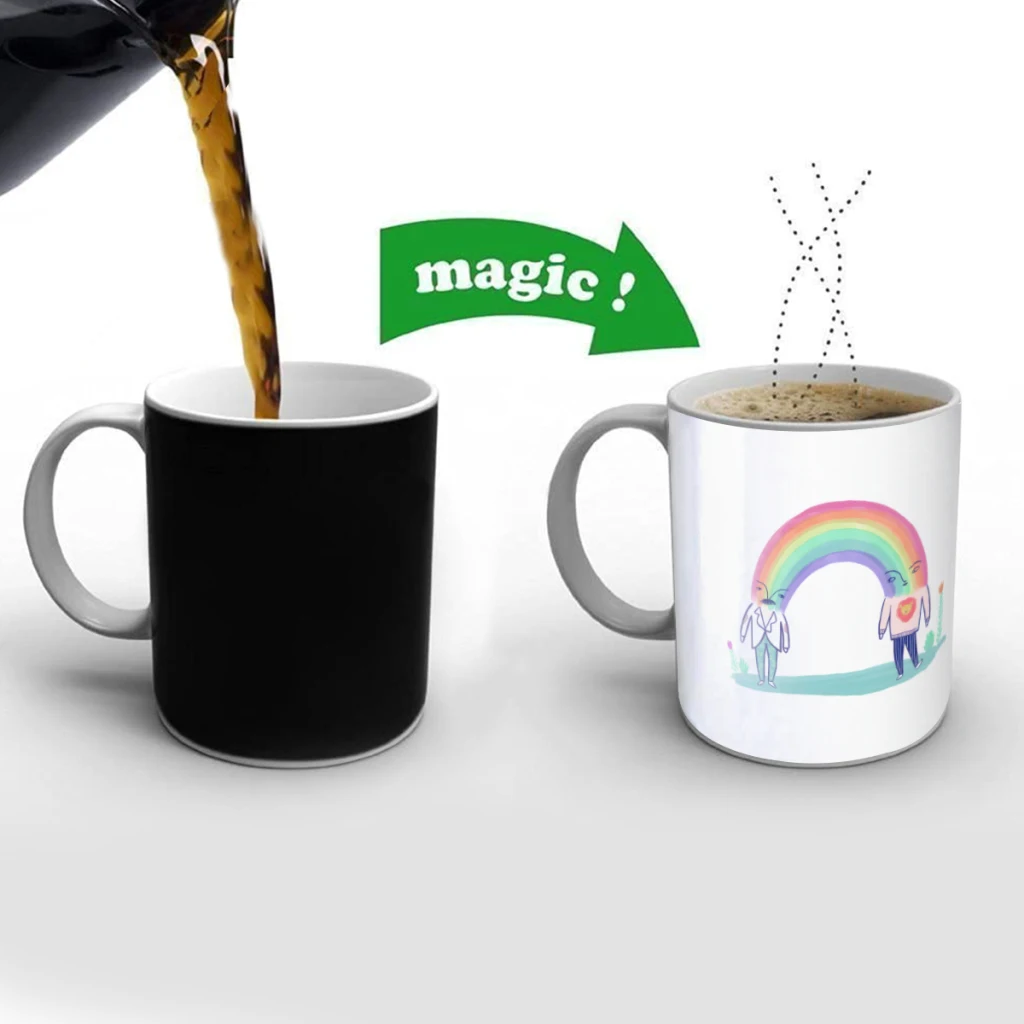 Rainbow Gents Creativity Change Color Chang mug Ceramic mug Hot Coffee Cup Breakfast Cup Mug Friend Gift
Rainbow Gents Creativity Change Color Chang mug Ceramic mug Hot Coffee Cup Breakfast Cup Mug Friend Gift