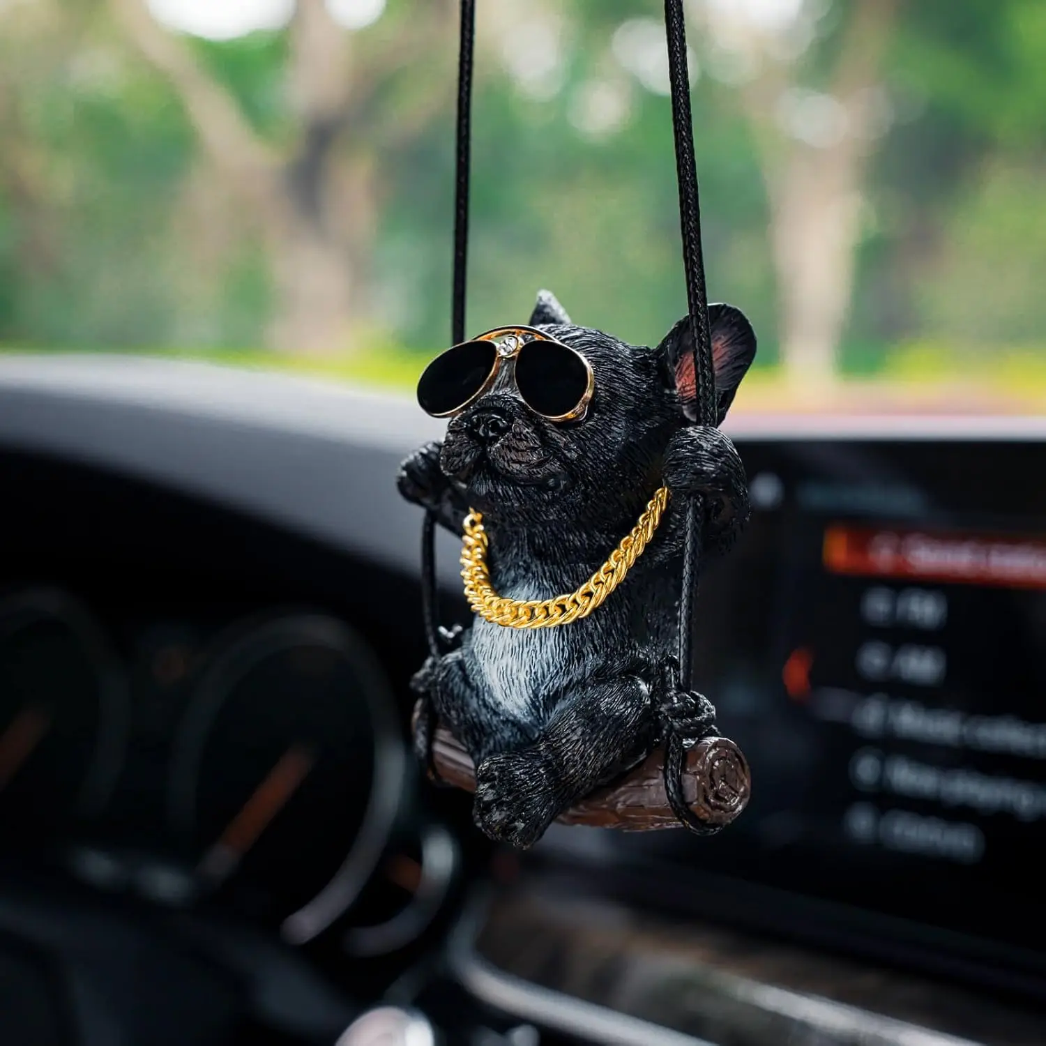 French Bulldog Car Mirror Hanging Accessories Cute Swinging Dog Rear View Mirror Accessories for Men & Women(Black)
French Bulldog Car Mirror Hanging Accessories Cute Swinging Dog Rear View Mirror Accessories for Men & Women(Black)