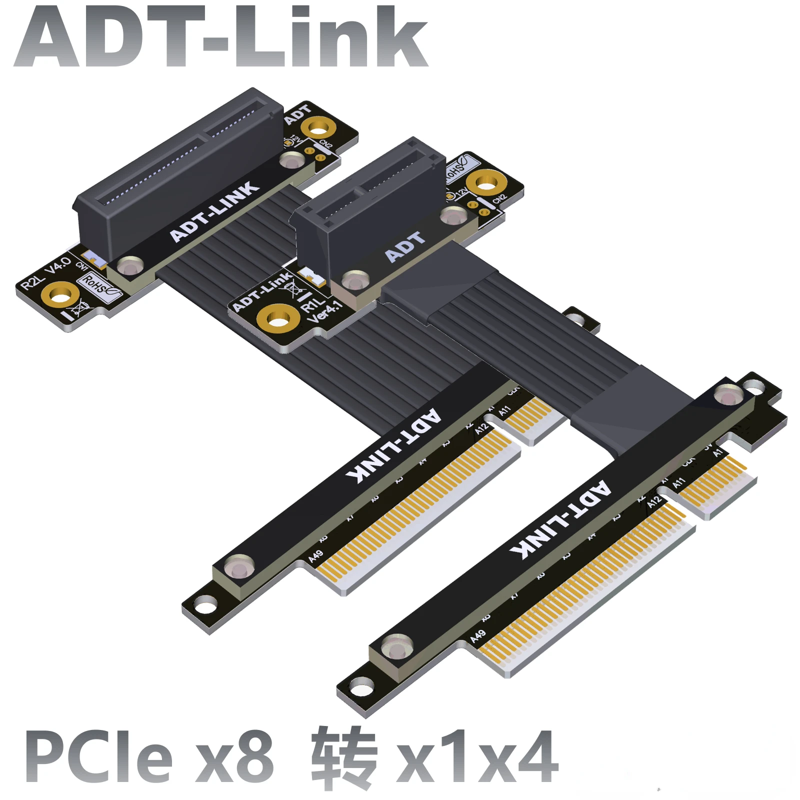 ADT New PCI Express 4.0 3.0 X8 to X1 X4 Riser Extension Cable PCI-E 8x to 1x 4x SSD Riser Network Card Adapter for 1x 4x 8x Slot
ADT New PCI Express 4.0 3.0 X8 to X1 X4 Riser Extension Cable PCI-E 8x to 1x 4x SSD Riser Network Card Adapter for 1x 4x 8x Slot
