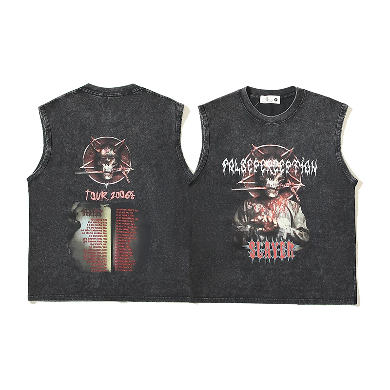 American Vintage Vest Dark Gothic Men's Washed Tank Tops Streetwear Casual Oversized Woman's T Shirt Sleeveless Tees Y2k Clothes
American Vintage Vest Dark Gothic Men's Washed Tank Tops Streetwear Casual Oversized Woman's T Shirt Sleeveless Tees Y2k Clothes
