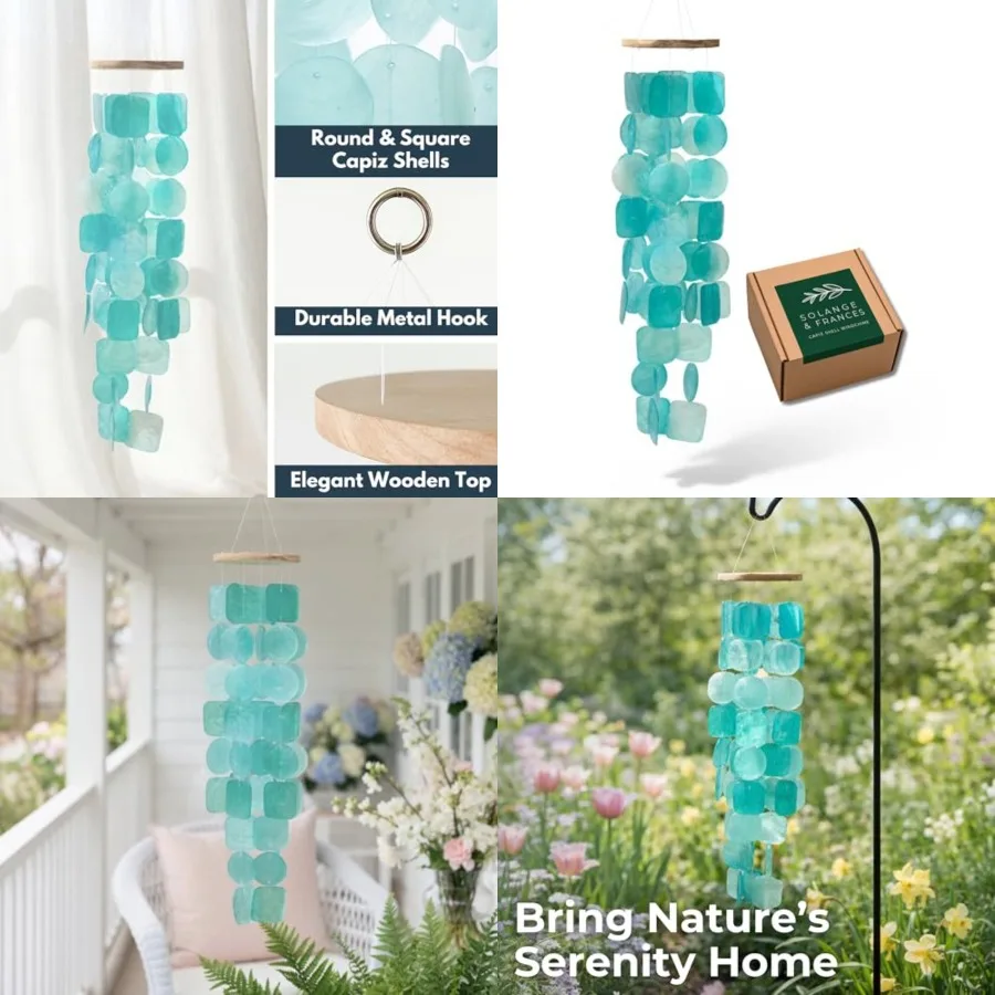 Wind Chimes for Outside. Capiz Shell Wind Chime Outdoor Decor. Unique House Decor and Birthday Gifts for Women. Ideal Gifts for
Wind Chimes for Outside. Capiz Shell Wind Chime Outdoor Decor. Unique House Decor and Birthday Gifts for Women. Ideal Gifts for