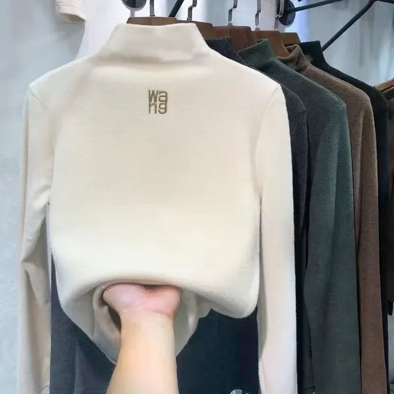 Double-sided velvet semi-turtleneck thermal bottoming shirt women's clothing autumn and winter outer wear long-sleeved T-shirt
Double-sided velvet semi-turtleneck thermal bottoming shirt women's clothing autumn and winter outer wear long-sleeved T-shirt