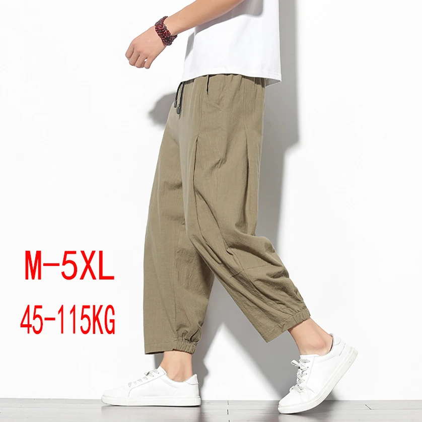 Fashion Plus Size Men Linen 9/10 Pants Chinese Style Wide Leg Summer Thin Loose Fit Straight Casual Baggy Harem Beach Trousers
Fashion Plus Size Men Linen 9/10 Pants Chinese Style Wide Leg Summer Thin Loose Fit Straight Casual Baggy Harem Beach Trousers