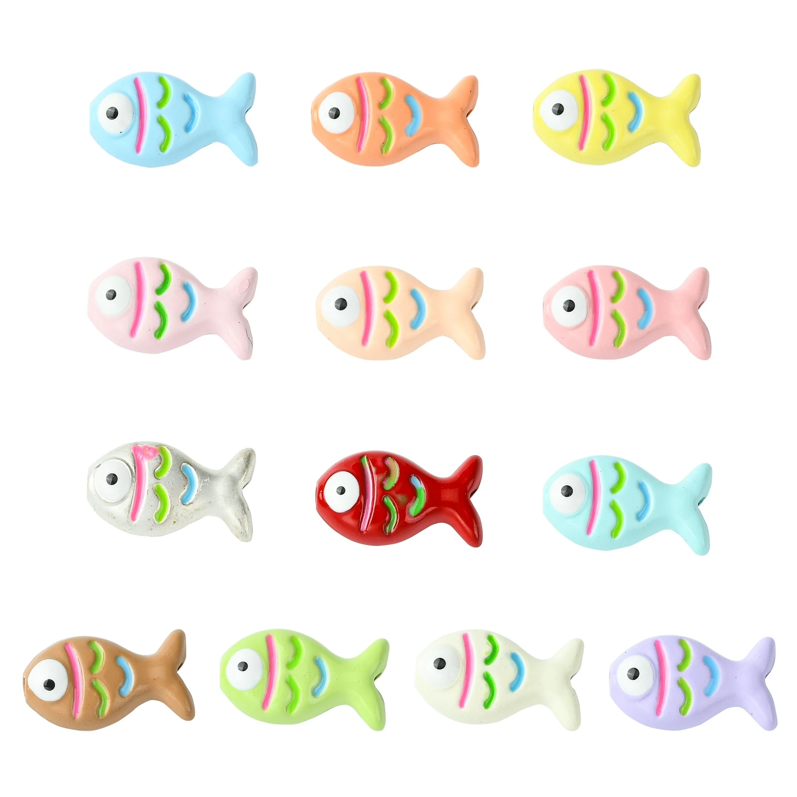 13Pcs Alloy Enamel Fish Beads Colorful Ocean Animal Beads Small Fish Metal Spacer Beads for DIY Jewelry Making Craft Supplies
13Pcs Alloy Enamel Fish Beads Colorful Ocean Animal Beads Small Fish Metal Spacer Beads for DIY Jewelry Making Craft Supplies