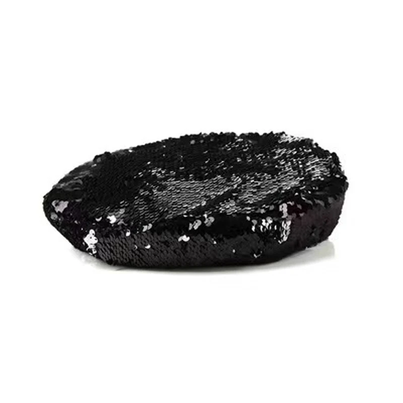 Women's Sequin Beret Cap Black Shiny Bling Sequins Cotton Handmade Craft Knitted Beret Hat Casual Headwear Ornament Accessory
Women's Sequin Beret Cap Black Shiny Bling Sequins Cotton Handmade Craft Knitted Beret Hat Casual Headwear Ornament Accessory