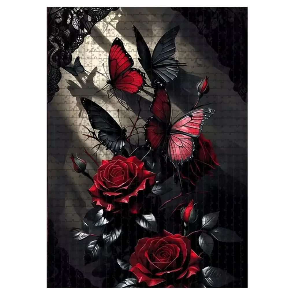 Butterfly & Rose Jigsaw Puzzle for & Families - Large Jigsaw Challenge with Black/Red/Pink/White/Green/Burgundy
Butterfly & Rose Jigsaw Puzzle for & Families - Large Jigsaw Challenge with Black/Red/Pink/White/Green/Burgundy