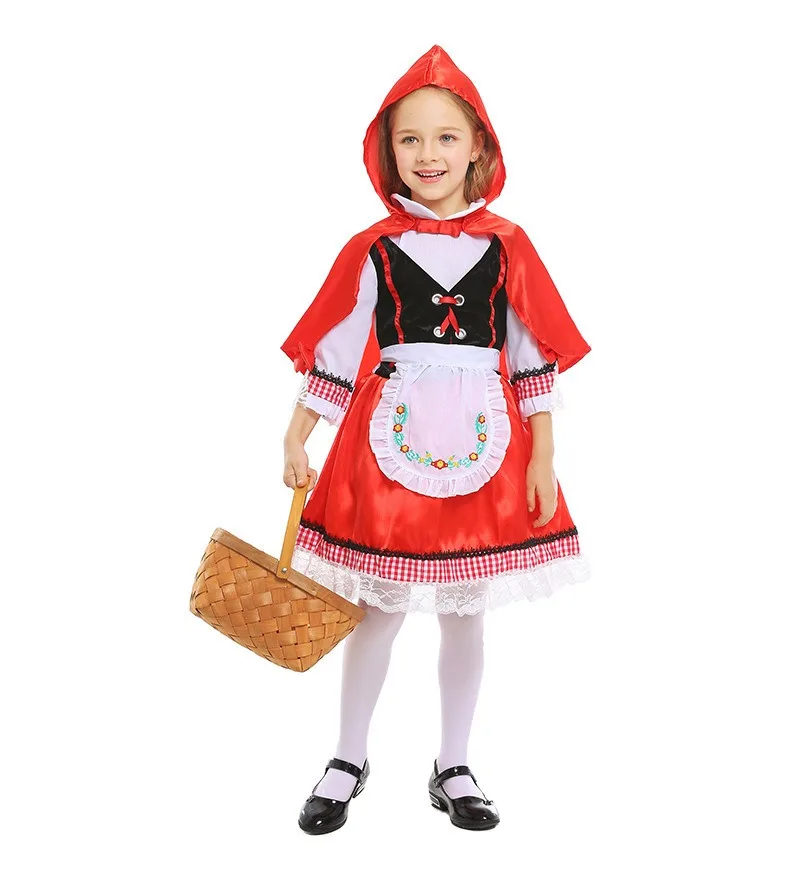 Girl Halloween Cosplay Little Red Riding Hood Dress With Cloak Kids Lace Flower Party Stage Show Clothing Set
Girl Halloween Cosplay Little Red Riding Hood Dress With Cloak Kids Lace Flower Party Stage Show Clothing Set