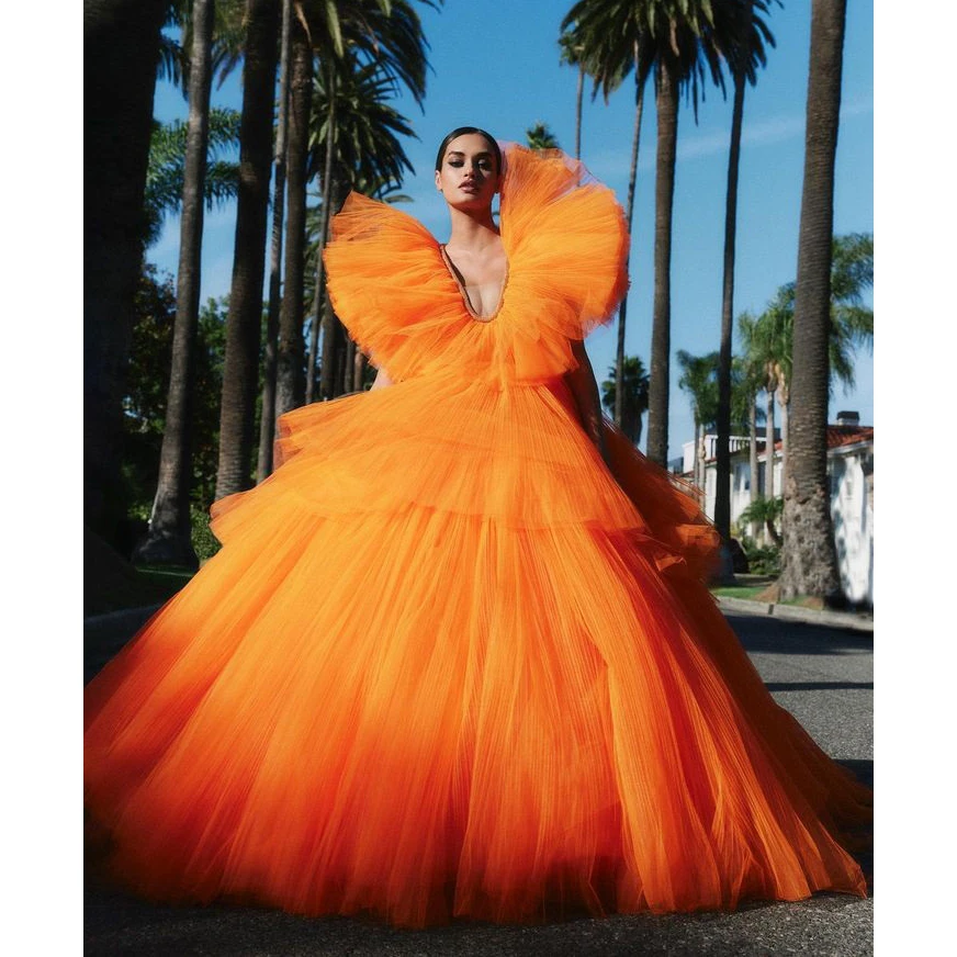Amazing Puffy Orange Ball Gown Party Dresses 2023 Newest Tiered Ruffle Tulle Formal Occasion Dress Prom Photo Shooting Dress
Amazing Puffy Orange Ball Gown Party Dresses 2023 Newest Tiered Ruffle Tulle Formal Occasion Dress Prom Photo Shooting Dress
