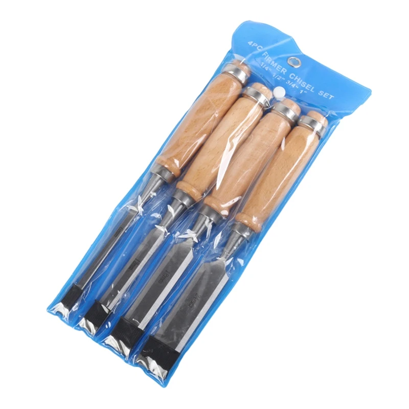 AA46 4Pcs Wood Chisel Set For Woodworking, Chrome Vanadium Steel Bevel-Edge Bench Chisels With Cap, Beech High Impact Handle
AA46 4Pcs Wood Chisel Set For Woodworking, Chrome Vanadium Steel Bevel-Edge Bench Chisels With Cap, Beech High Impact Handle