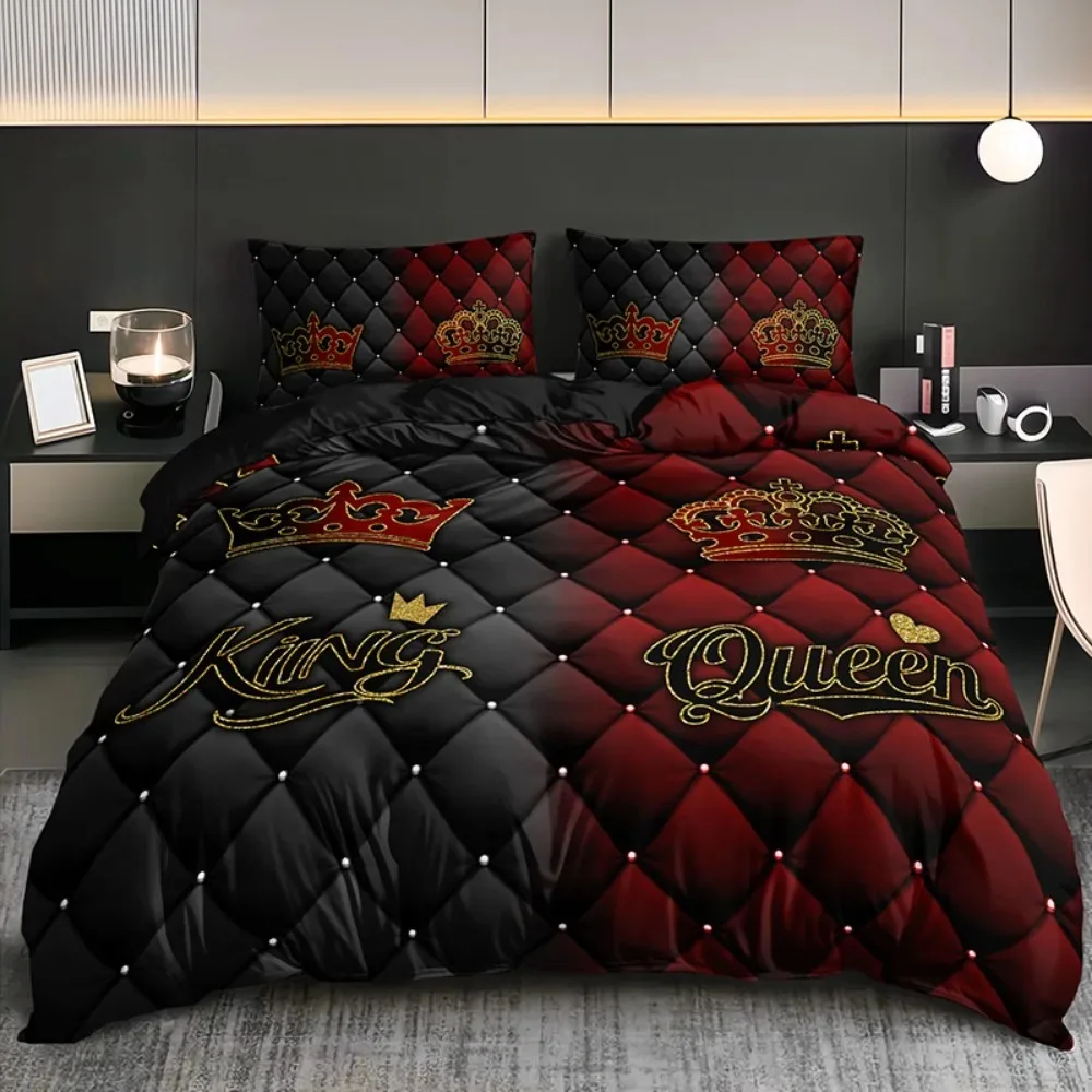 3pcs Black Red Bedding Set King Queen Rrown Printed Cozy Duvet Cover Set King Queen Twin Single Size Birthday Gift Bedroom Decor
3pcs Black Red Bedding Set King Queen Rrown Printed Cozy Duvet Cover Set King Queen Twin Single Size Birthday Gift Bedroom Decor