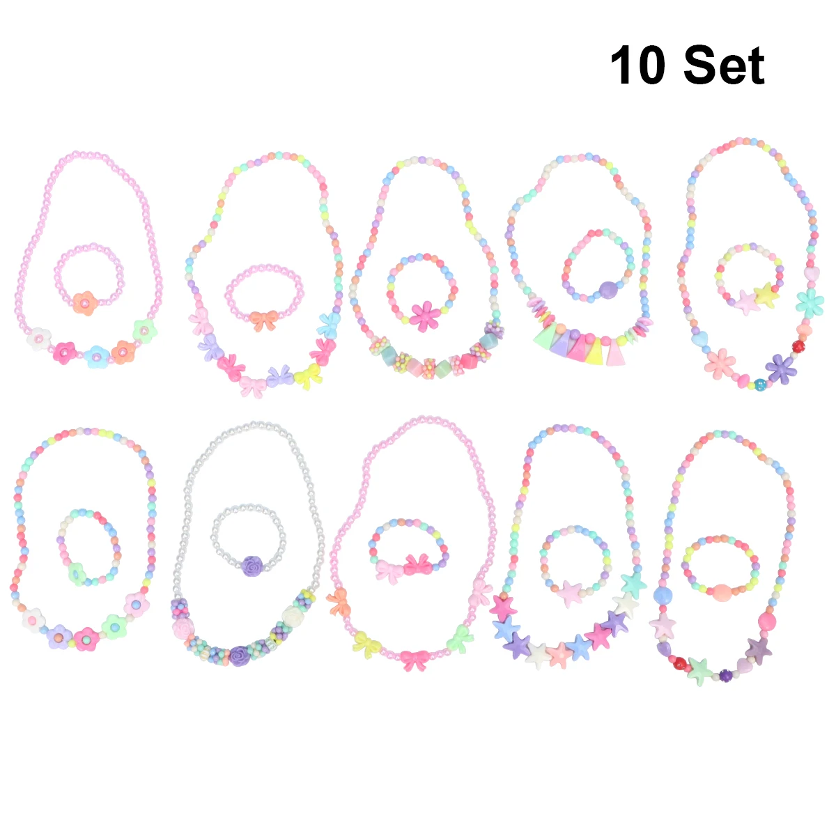 10 Sets Children'S Necklace Bracelet Set Vibrant Beads Girls Acrylic Jewelry Lightweight Trendy Accessories For
10 Sets Children'S Necklace Bracelet Set Vibrant Beads Girls Acrylic Jewelry Lightweight Trendy Accessories For