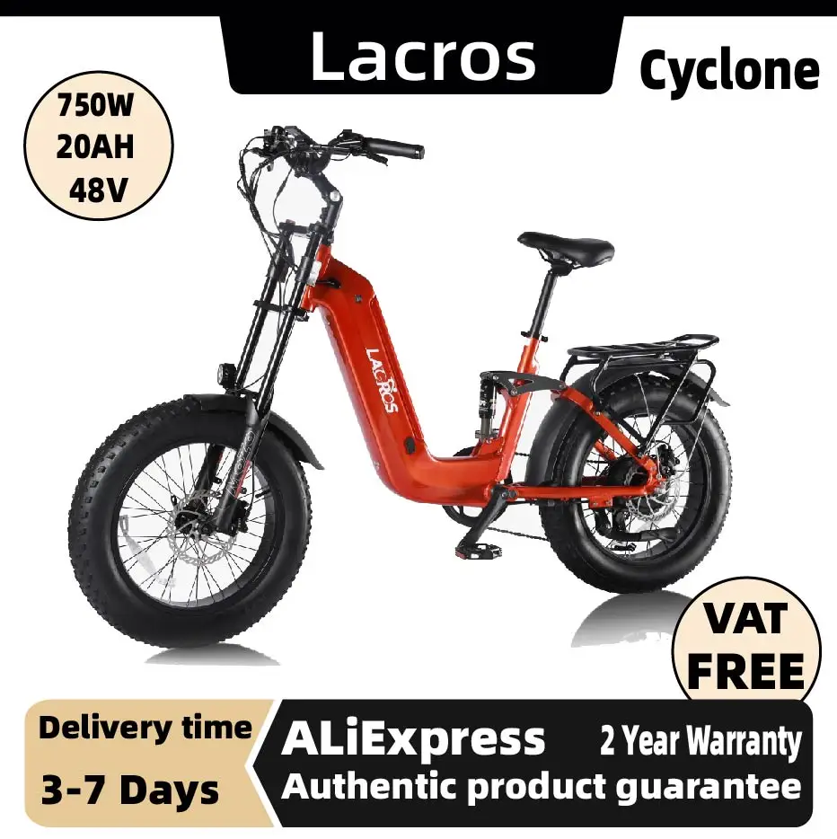 Lacros Cyclone 750W city ebike,adult E-bike,48V20AH Electric Bike,20 Fat Tire E-Mountain bike
Lacros Cyclone 750W city ebike,adult E-bike,48V20AH Electric Bike,20 Fat Tire E-Mountain bike