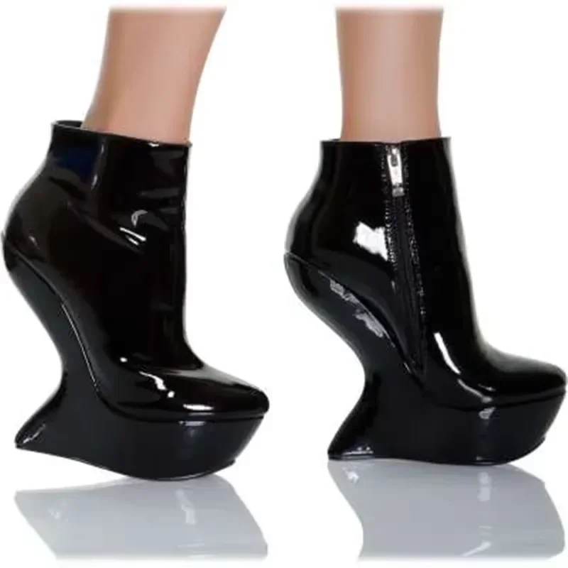 Strange Style Plaform Leather Ankle Boots Sexy Pointed Toe Zipper Customized Accept New Arrivlas Fashion Women Modern Boots
Strange Style Plaform Leather Ankle Boots Sexy Pointed Toe Zipper Customized Accept New Arrivlas Fashion Women Modern Boots