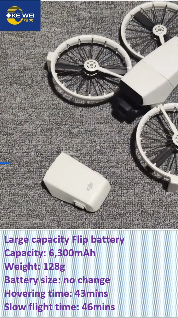 Larger capacity refitting battery 5350~6500mAh for DJI flip drone
Larger capacity refitting battery 5350~6500mAh for DJI flip drone