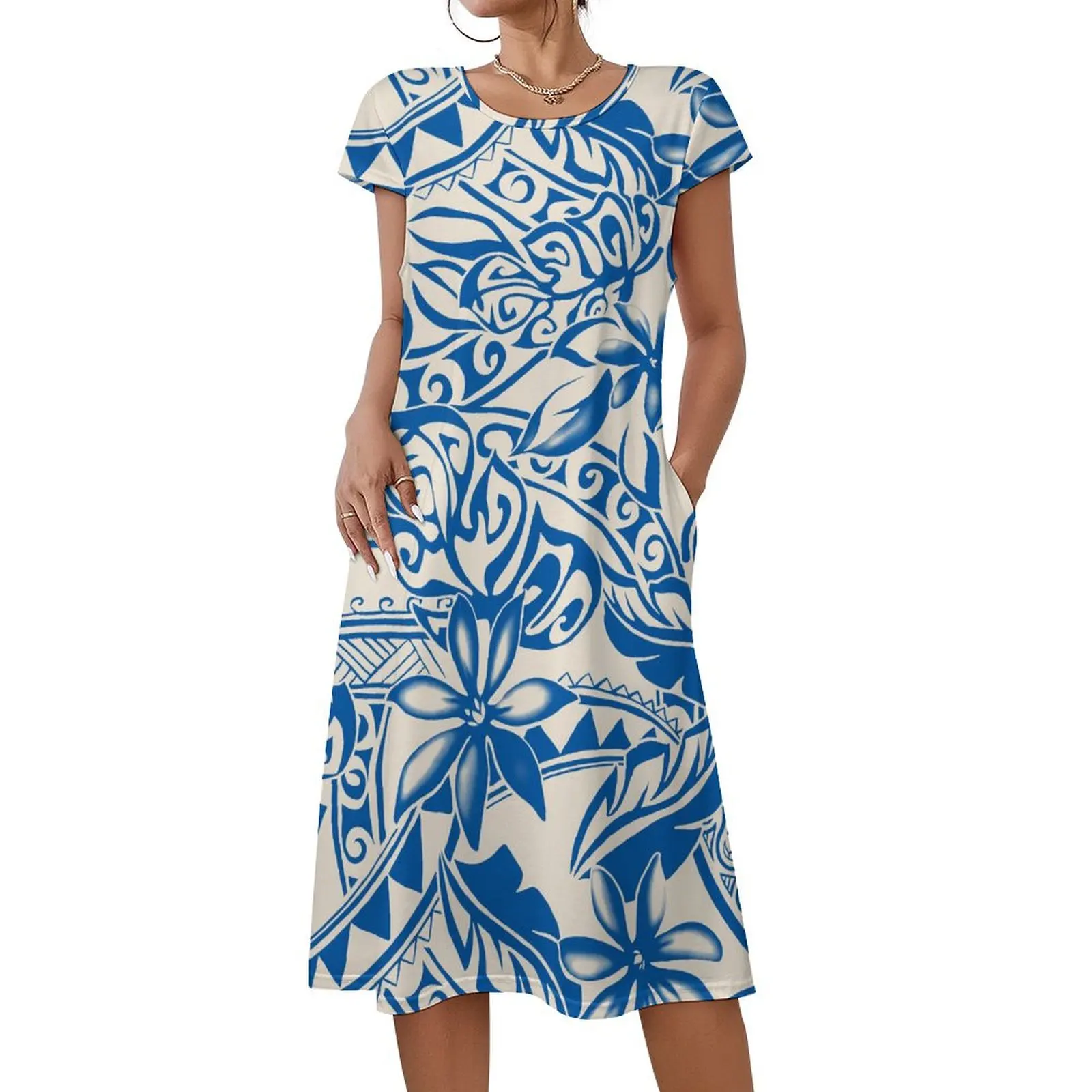 Summer Comfortable Fabric Clothing Polynesian Retro Style Printed Custom-Made Loose Sleeveless Dress For Women
Summer Comfortable Fabric Clothing Polynesian Retro Style Printed Custom-Made Loose Sleeveless Dress For Women