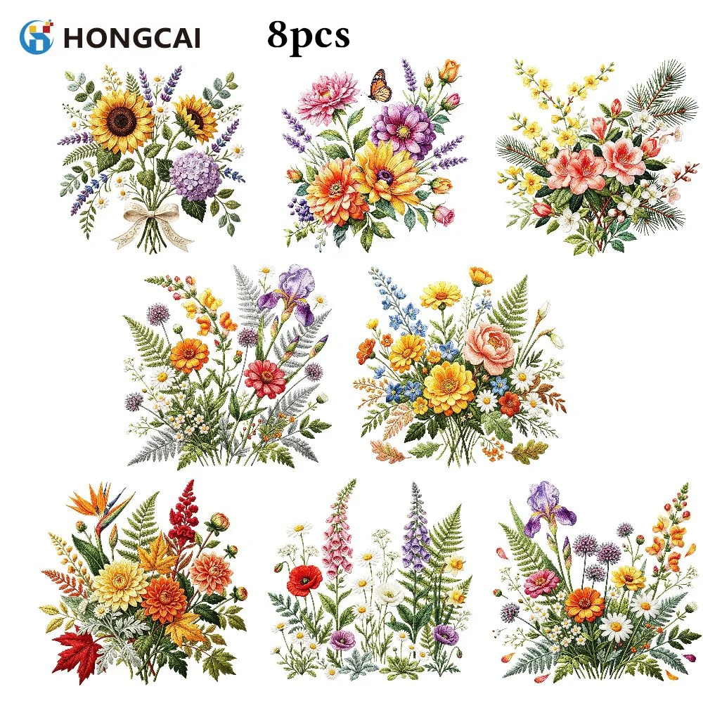 8Pcs Faux Embroidery Floral DTF Transfers, Textured Iron-on for Patchwork & Fabric Crafts, Ready to Press DIY Stickers
8Pcs Faux Embroidery Floral DTF Transfers, Textured Iron-on for Patchwork & Fabric Crafts, Ready to Press DIY Stickers