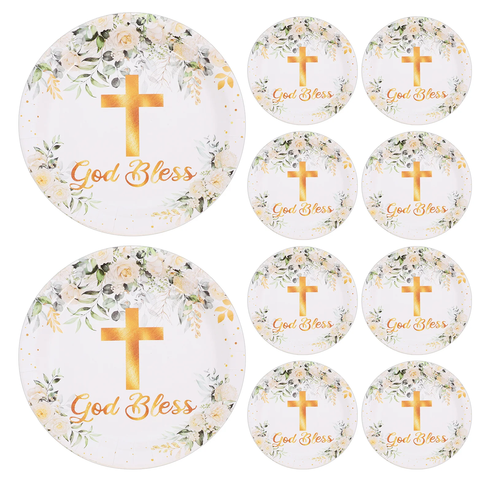 10Pcs Cross Paper Plates Elegant Disposable Tableware for First Communion Baptism Party Supplies First Communion Dessert Plates
10Pcs Cross Paper Plates Elegant Disposable Tableware for First Communion Baptism Party Supplies First Communion Dessert Plates
