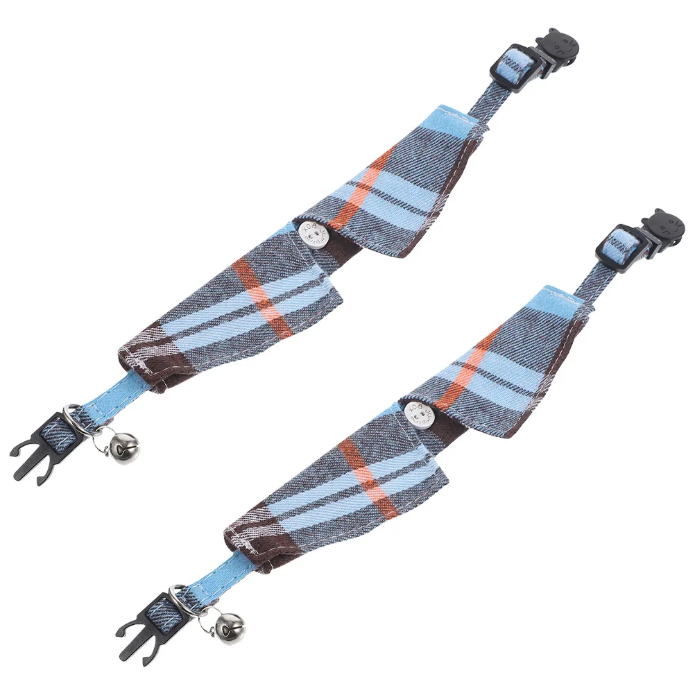 2Pcs Cat Collar Plaid Pattern Adjustable Safety Buckle Cat Bell Collar Decorative Pet Kitten Puppy Neck Accessory
2Pcs Cat Collar Plaid Pattern Adjustable Safety Buckle Cat Bell Collar Decorative Pet Kitten Puppy Neck Accessory
