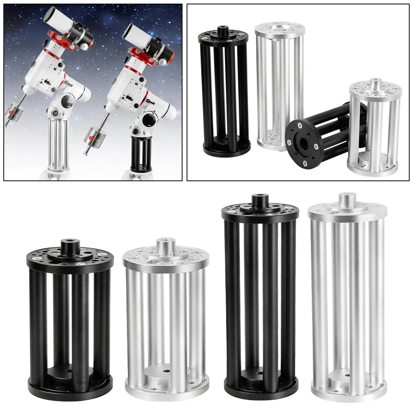 Astronomy Mount Riser Metal Extension Column for EQ6 Equatorial Stand Decorative Telescope Photography Tool
Astronomy Mount Riser Metal Extension Column for EQ6 Equatorial Stand Decorative Telescope Photography Tool
