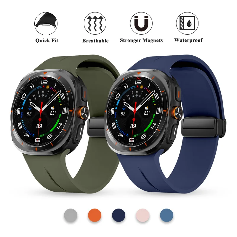 Bands for Samsung Galaxy Ultra Men Women Soft Silicone Wristbands Waterproof Adjustable Replacement Strap for Galaxy Watch Ultra
Bands for Samsung Galaxy Ultra Men Women Soft Silicone Wristbands Waterproof Adjustable Replacement Strap for Galaxy Watch Ultra