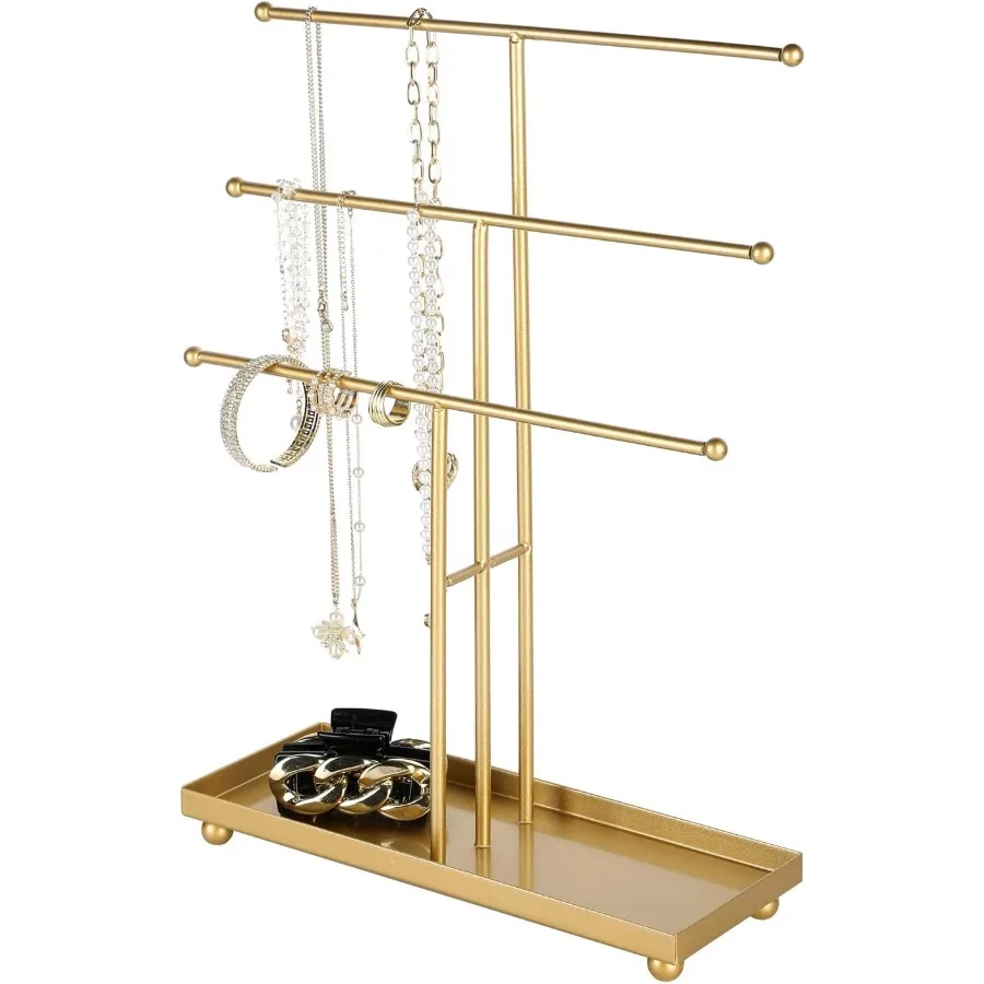 Современный органайзер для ювелирных изделий, 3-х уровневый металлический настольный браслет и ожерелье, стойка для хранения ювелирных изделий, деревянная стойка с подставкой для колец, бюстгальтеры
Современный органайзер для ювелирных изделий, 3-х уровневый металлический настольный браслет и ожерелье, стойка для хранения ювелирных изделий, деревянная стойка с подставкой для колец, бюстгальтеры