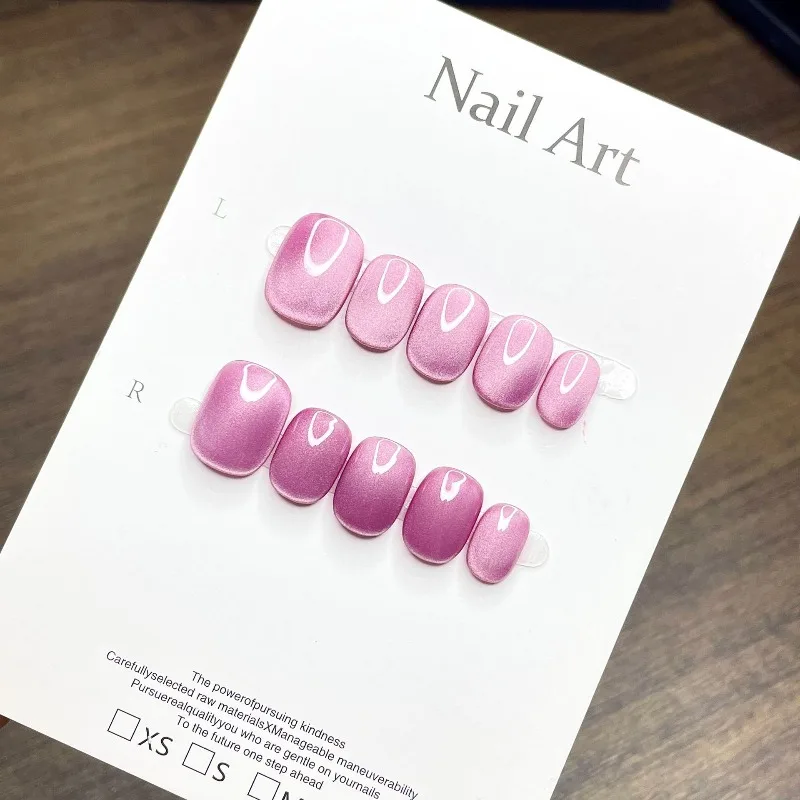 10PCS Rose Purple Nail Art Press On Nails Pure Handmade Rose Purple Cat Eye Wearing Armor Blue Daily Versatile Short Bean Armor
10PCS Rose Purple Nail Art Press On Nails Pure Handmade Rose Purple Cat Eye Wearing Armor Blue Daily Versatile Short Bean Armor