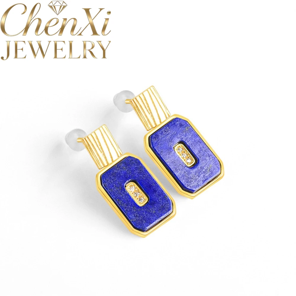 Authentic Natural Lapis Lazuli Fashionable And High-End Statement S925 Silver Inlaid Pendant Earrings Women's Fine Jewelry
Authentic Natural Lapis Lazuli Fashionable And High-End Statement S925 Silver Inlaid Pendant Earrings Women's Fine Jewelry
